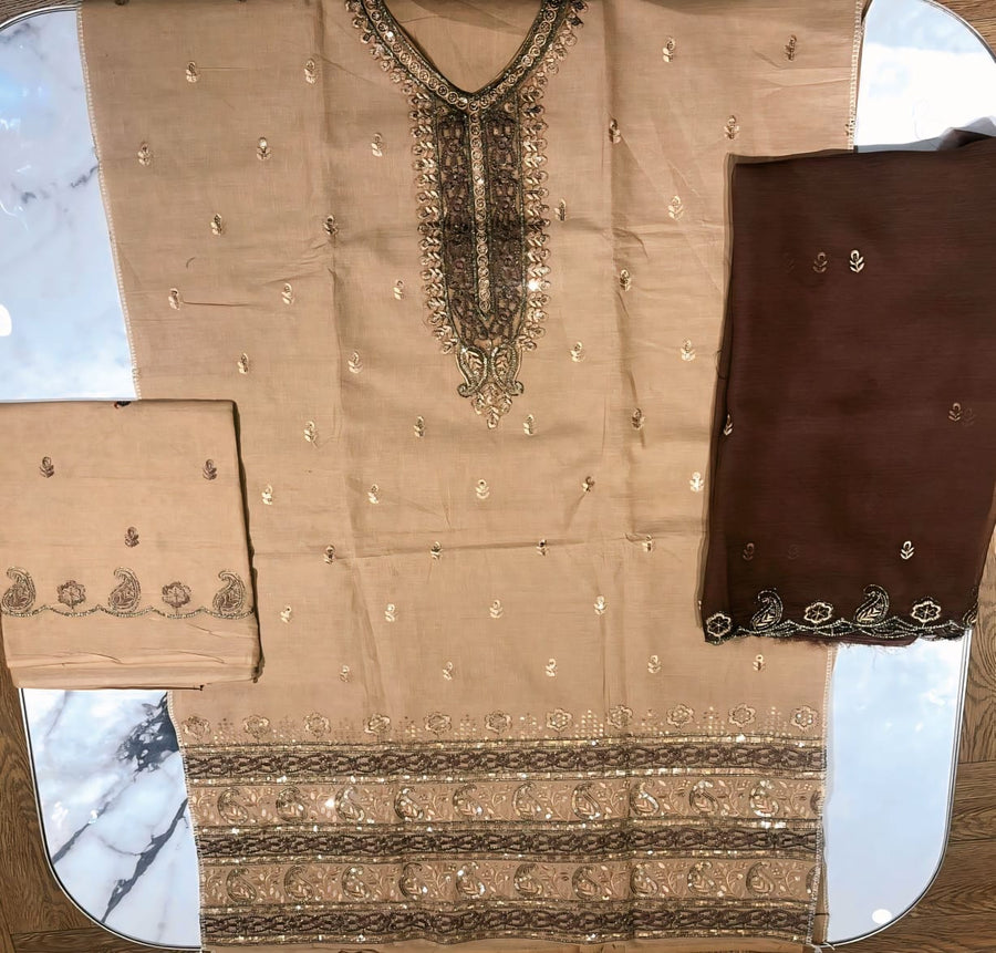 3 Piece Embroidered lawn cotton suit